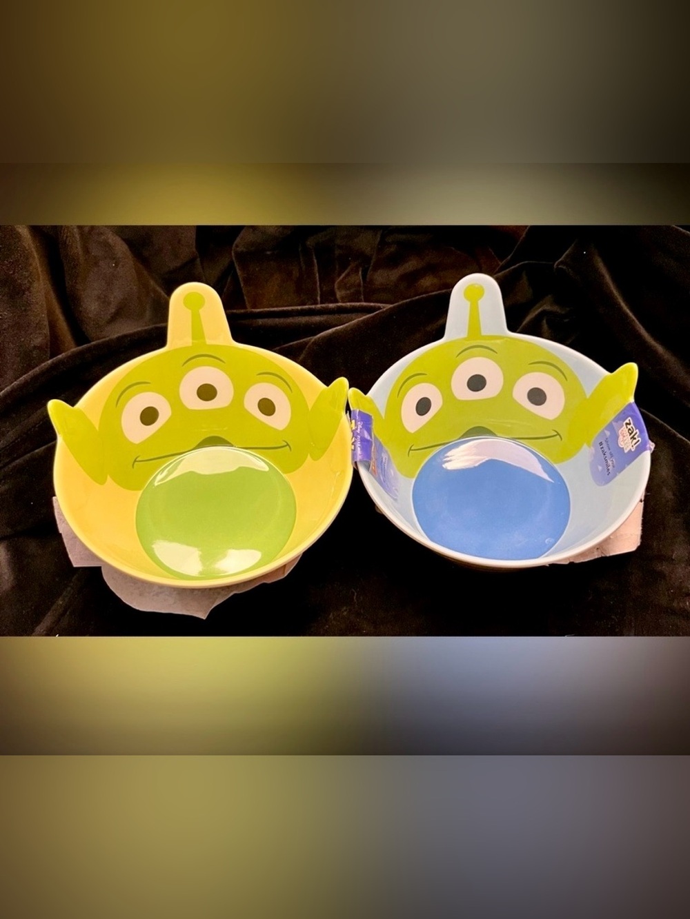 Zak! Toy Story Alien Bowls Set 2 Disney Pixar Little Green Men NWT 5.5" Clouds